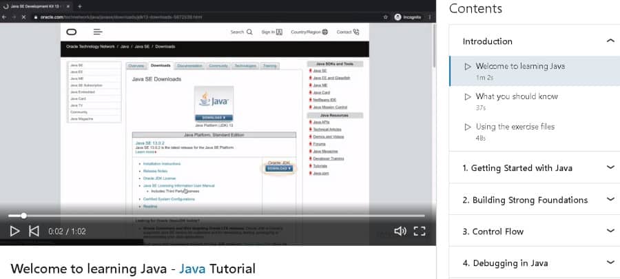 4. Learning Java (LinkedIn Learning)