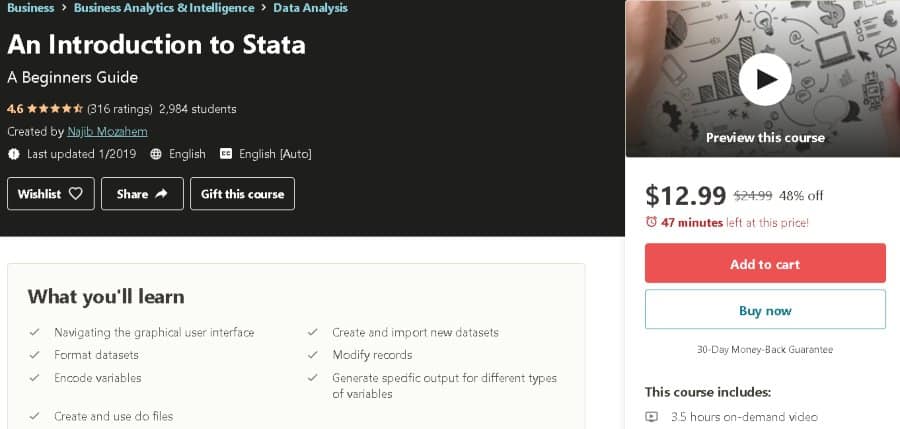 5. An Introduction to Stata (Udemy)