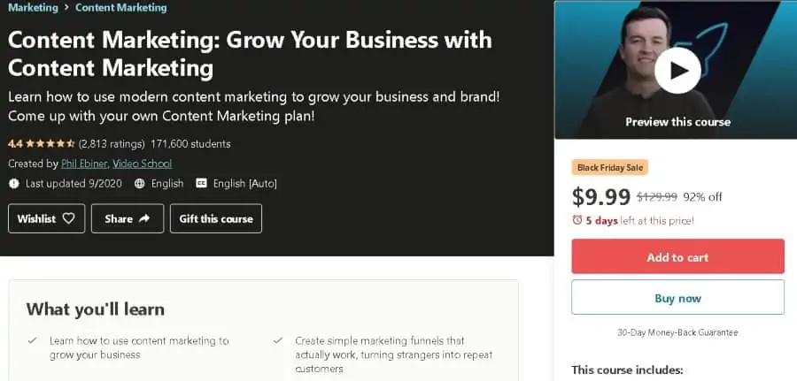 6. Content Marketing_ Grow Your Business with Content Marketing (Udemy)