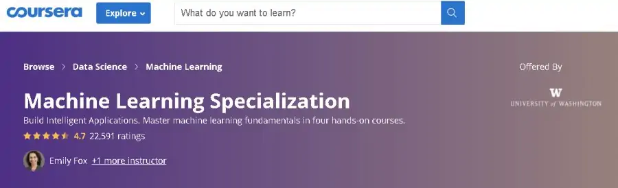 6. Machine Learning Specialization (Coursera)