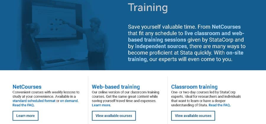 6. Training by Stata (Official Stata website)