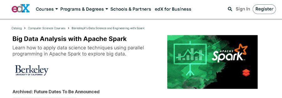 7. Big Data Analysis with Apache Spark (edX)