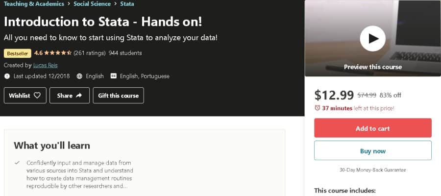 7. Introduction to Stata - Hands on! (Udemy)