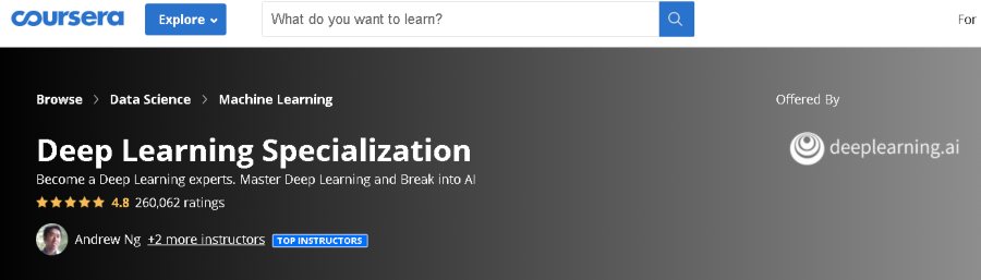 8. Deep Learning Specialization (Coursera)