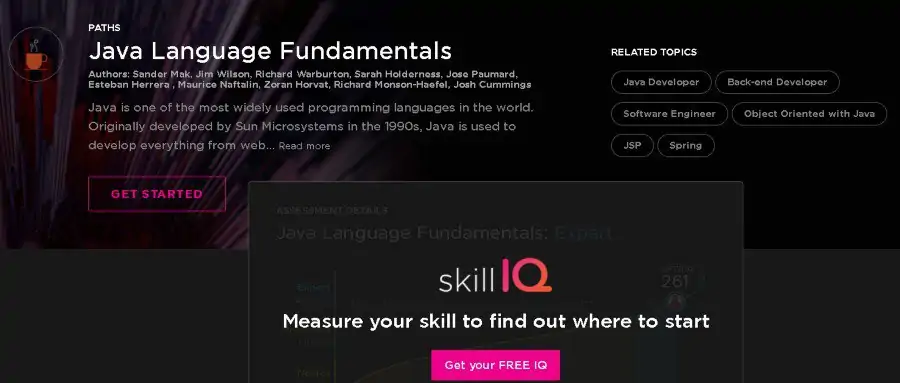 9. Java Language Fundamentals – Path (Pluralsight)
