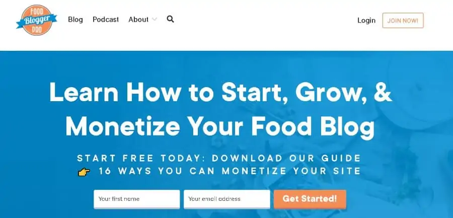 9. Learn How to Start, Grow, & Monetize Your Food Blog (FoodBloggerPro)