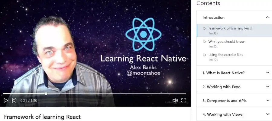 9. Learning React Native (LinkedIn Learning)
