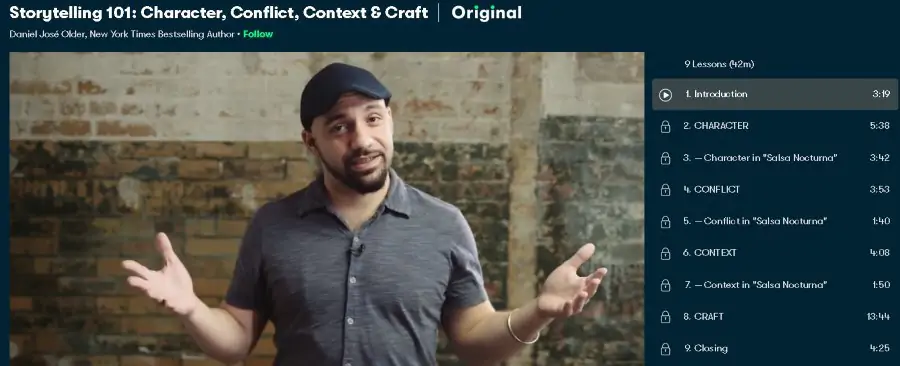 1. Storytelling 101 Character, Conflict, Context & Craft (SkillShare)