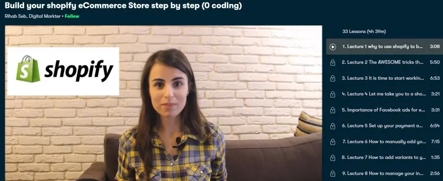 11. Build your shopify eCommerce Store step by step (0 coding) (Skillshare)