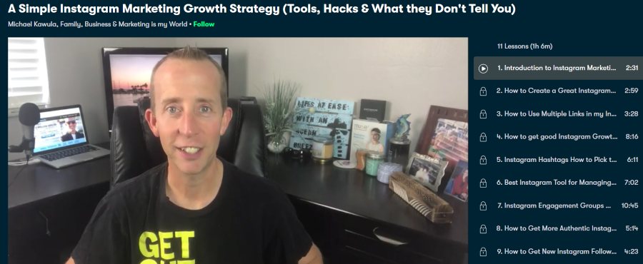 2. A Simple Instagram Marketing Growth Strategy (Tools, Hacks & What they Don't Tell You) (Skillshare)