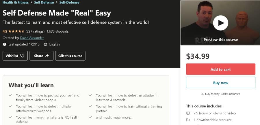 Self Defense Made Real Easy (Udemy) Online Self Defense Course