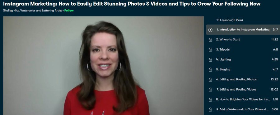 6. Instagram Marketing How to Easily Edit Stunning Photos & Videos and Tips to Grow Your Following Now (Skillshare)