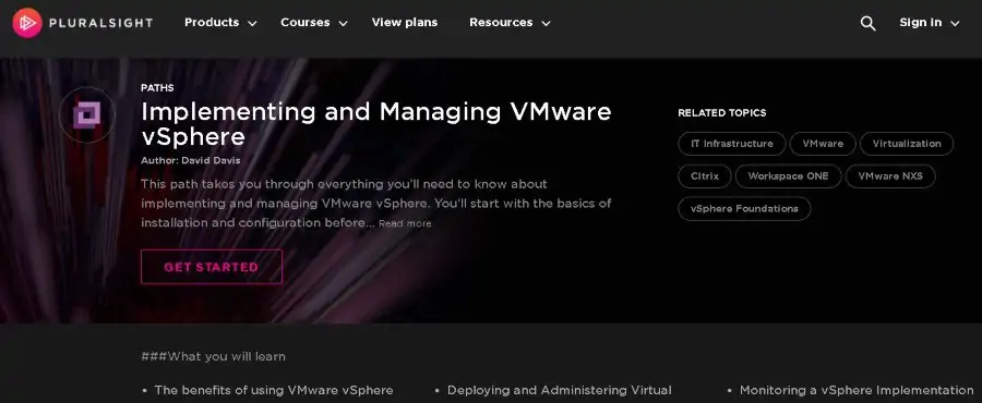 7. Implementing and Managing VMware vSphere (Pluralsight)