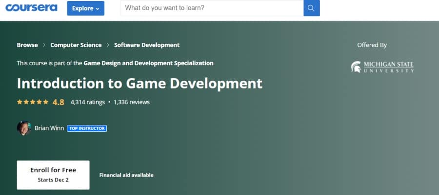 8. Introduction to Game Development (Coursera)