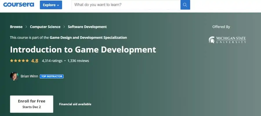 8. Introduction to Game Development (Coursera)