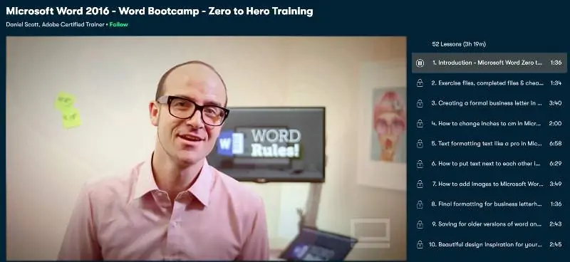 Microsoft Word 2016 - Word Bootcamp - Zero to Hero Training (Skillshare)