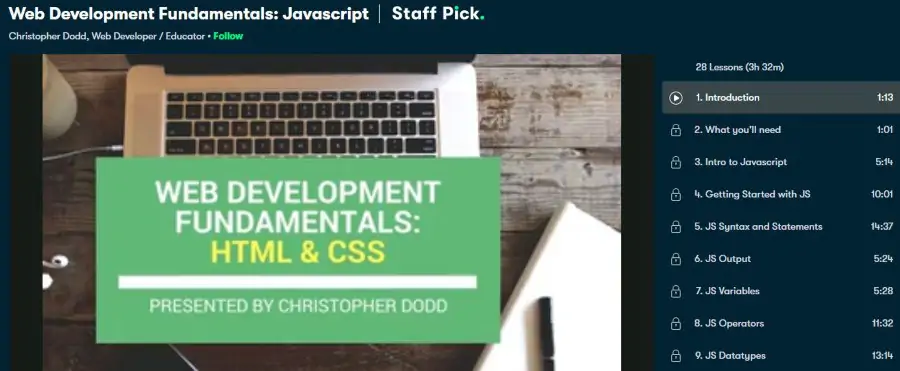 7. Web Development Fundamentals Javascript (Skillshare)