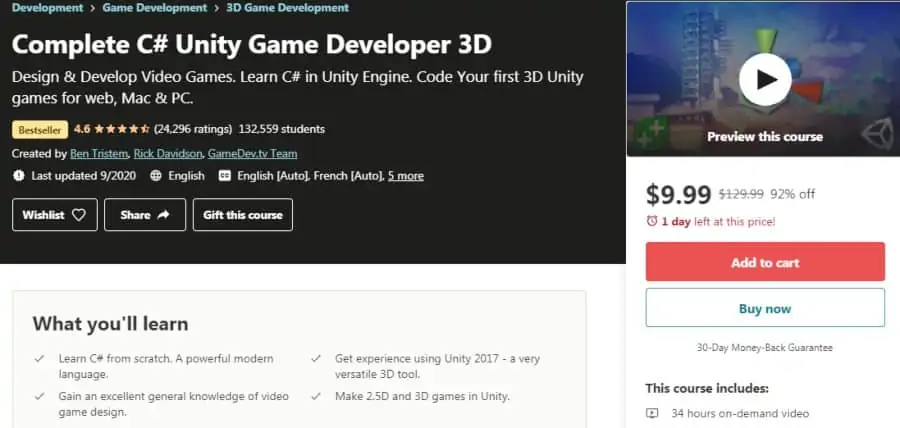 8. Complete C# Unity Game Developer 3D (Udemy)