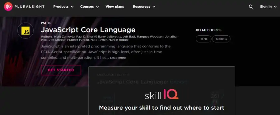 9. JavaScript Core Language (Pluralsight)