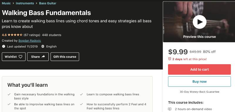 Walking Bass Fundamentals (Udemy)
