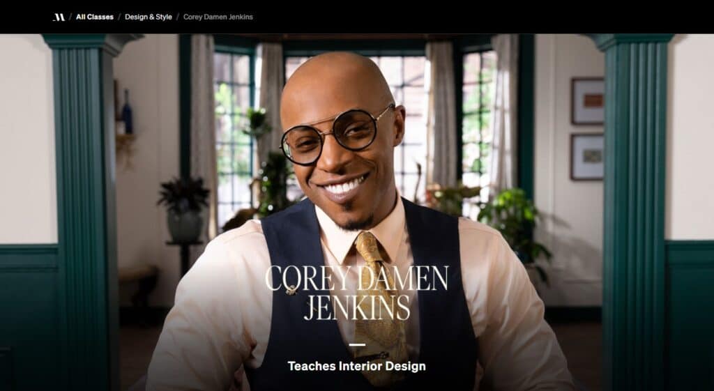 Corey Damen Jenkins Teaches Interior Design Masterclass