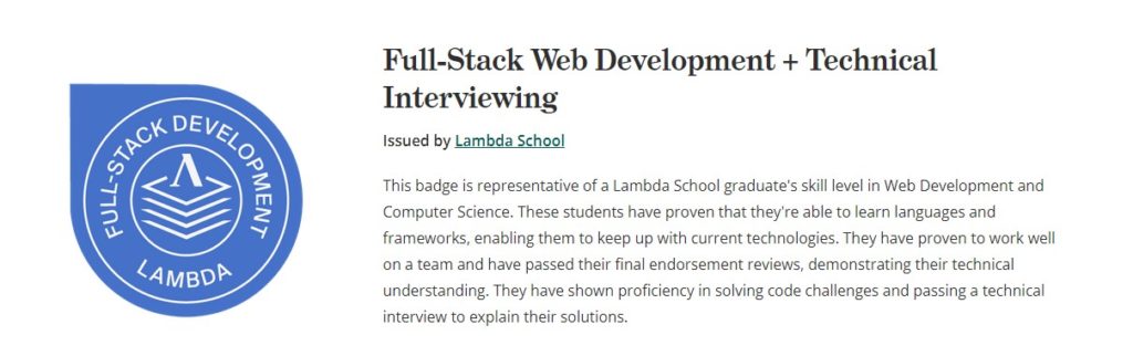lambda school verified credential