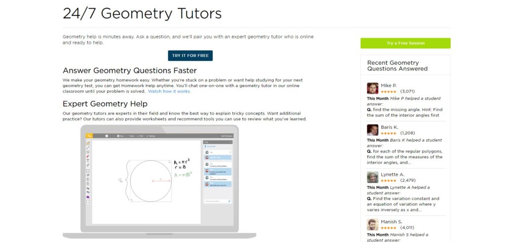 Online Geometry Tutors - Princeton Review