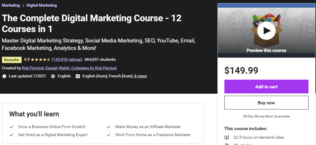 The Complete Digital Marketing Course - 12 Courses in 1 (Udemy)