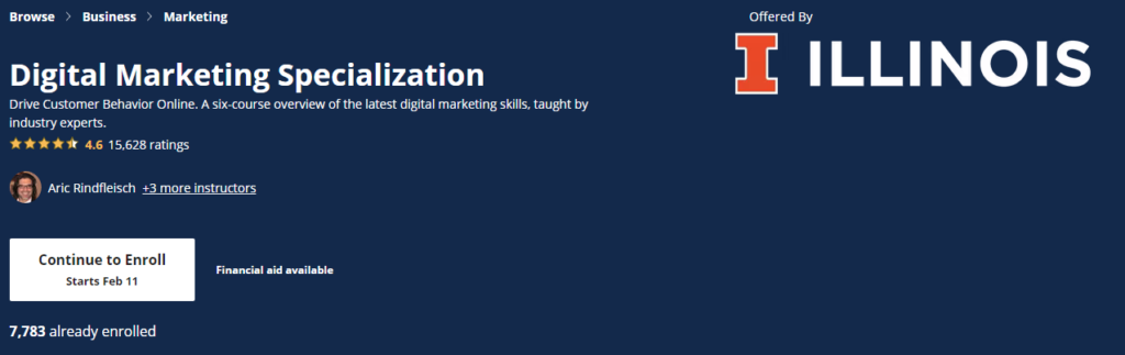 Digital Marketing Specialization (Coursera)