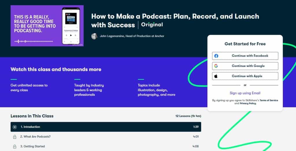 How to Make a Podcast - Plan, Record, and Launch with Success - Best Skillshare Classes